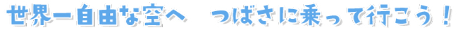 世界一自由な空へ　つばさに乗って行こう！